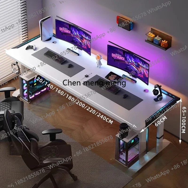 modern black elevable desk Computer table minimalist interior elegant luxury Gaming table escritorios de computadora furniture