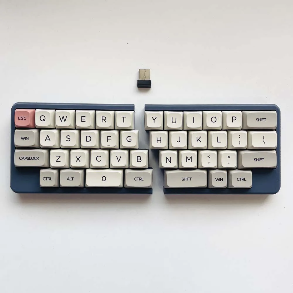 mini teclado mecanico sem fio portatil split hot swap qmk 24g 40 01