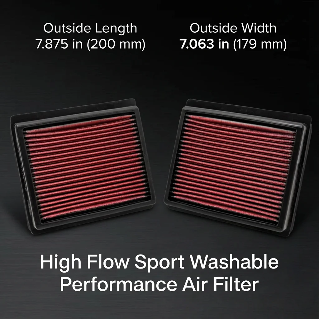 for Infiniti M35 M37 Q70 Q70L 3.5 3.7L Nissan Fuga 2.5 3.5L 2008-2019 High Flow Sport Washable Performance Air Filter 33-2440