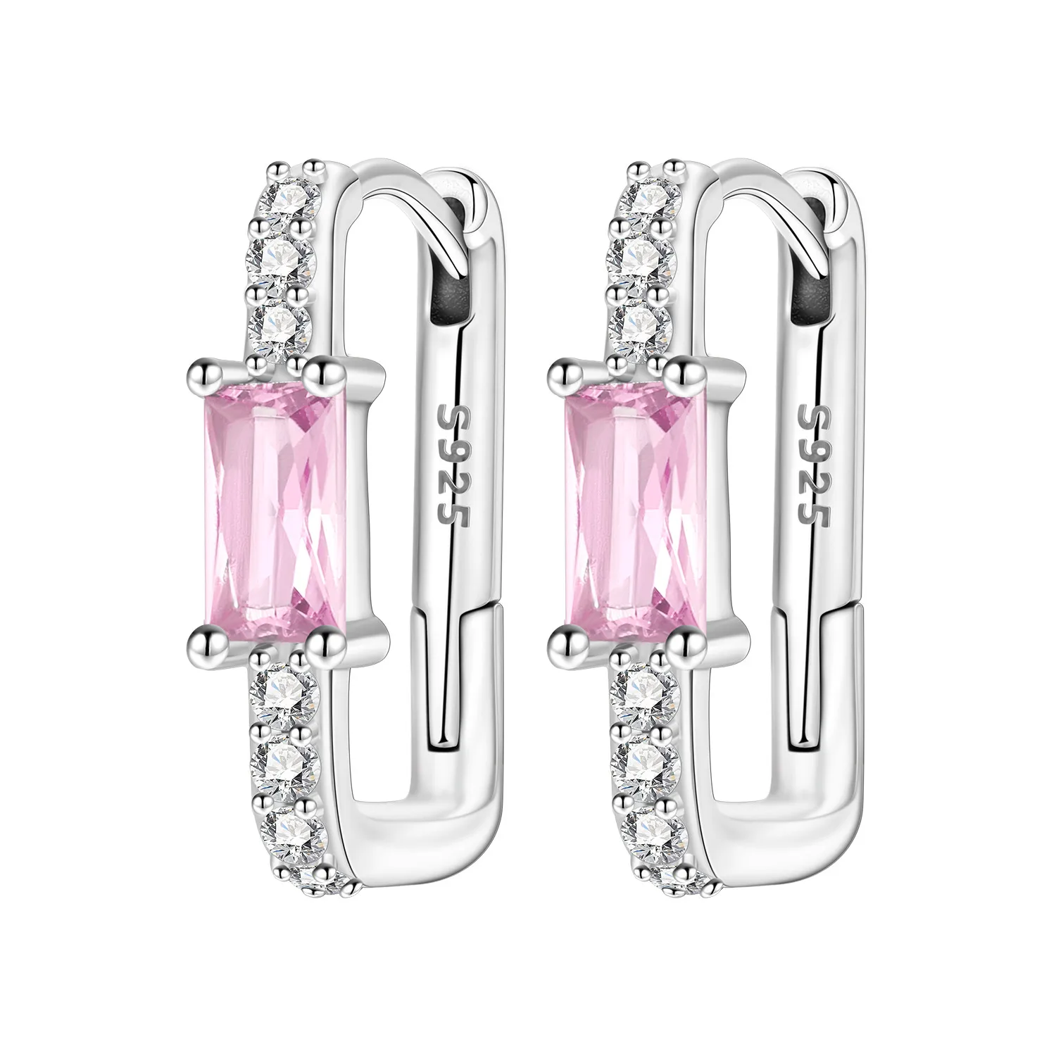 Schlichte U-förmige Ohrringe aus 925er-Sterlingsilber, Schmuck, vielseitige Creolen für Frauen, Schmuck, feine Geburtstagsfeier-Geschenke