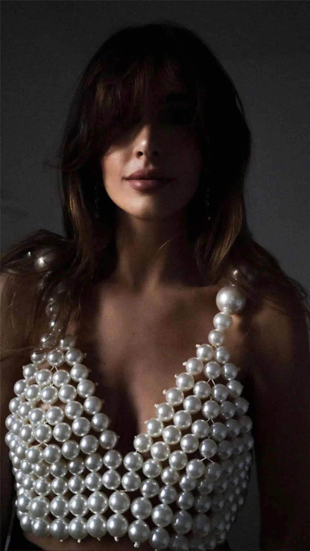 

2023 New Products Hot Selling Sexy Fashion Pearl Strap Vest For Women LBZ20173