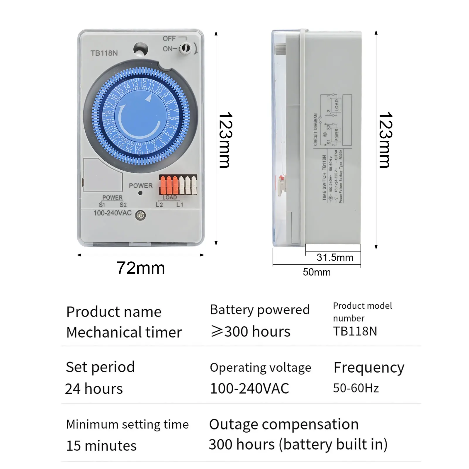 

The Efficient TB118N Mechanism Offers Reliable Timing Solutions With Long Lasting Battery Backup Functionality