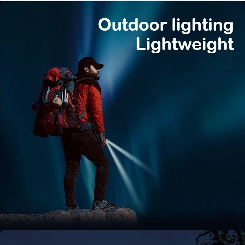 Strong Wrist Charging Flashlight 50m ABS Diamond Ring Light for Night Fishing Outdoor Sports Local Lighting