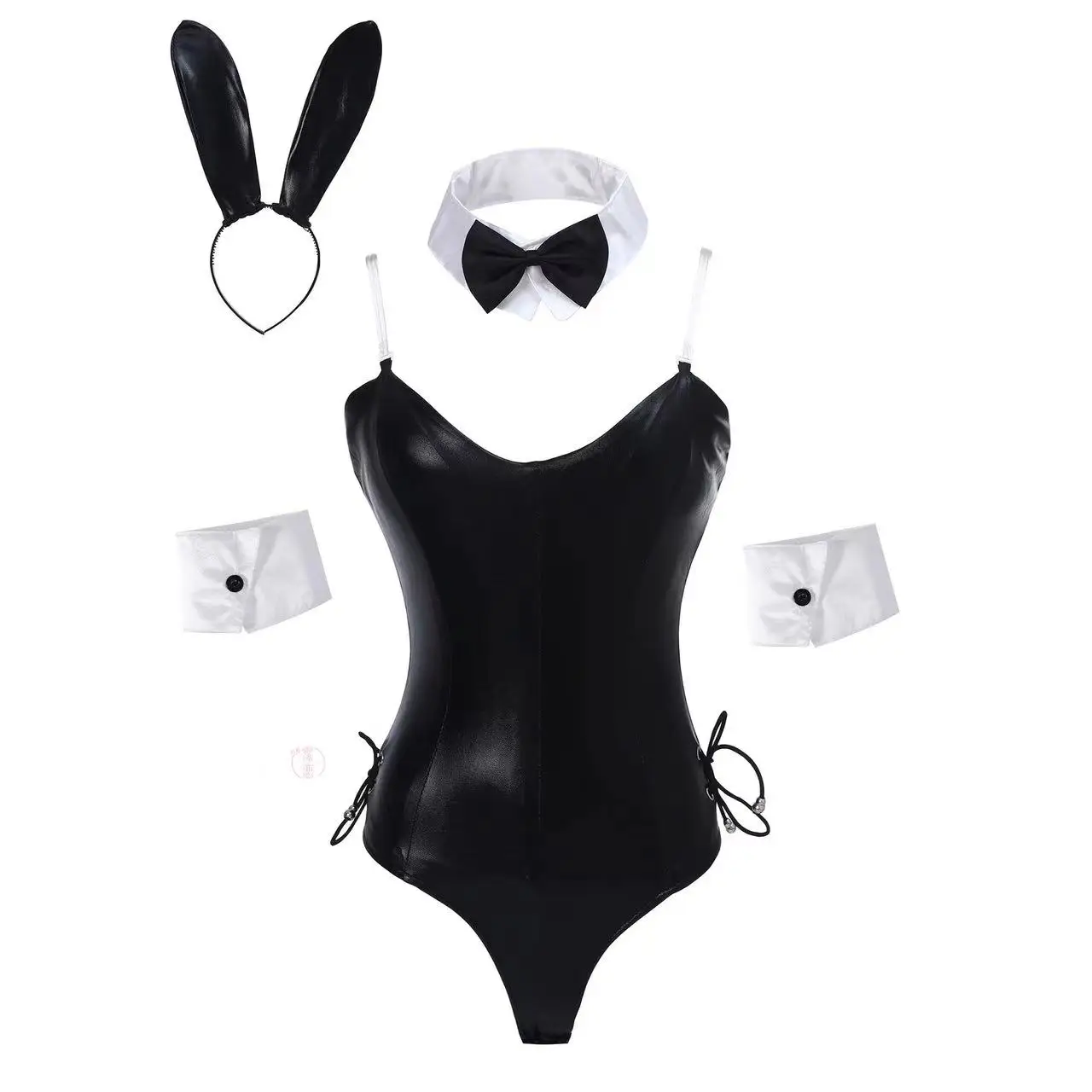 Costume de lapin sexy pour femme, costume de batterie une pièce, ensemble de bas, costume de cosplay anime, fille trempée, Senpai