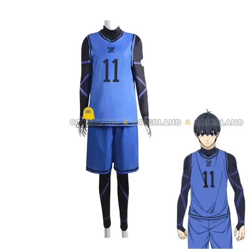 Anime Blue Lock No.11 Football Jersey Isagi Yoichi Cosplay Costume Wig Chigiri Hyouma Sportswear Team Z No.4 Bachira Meguru Men