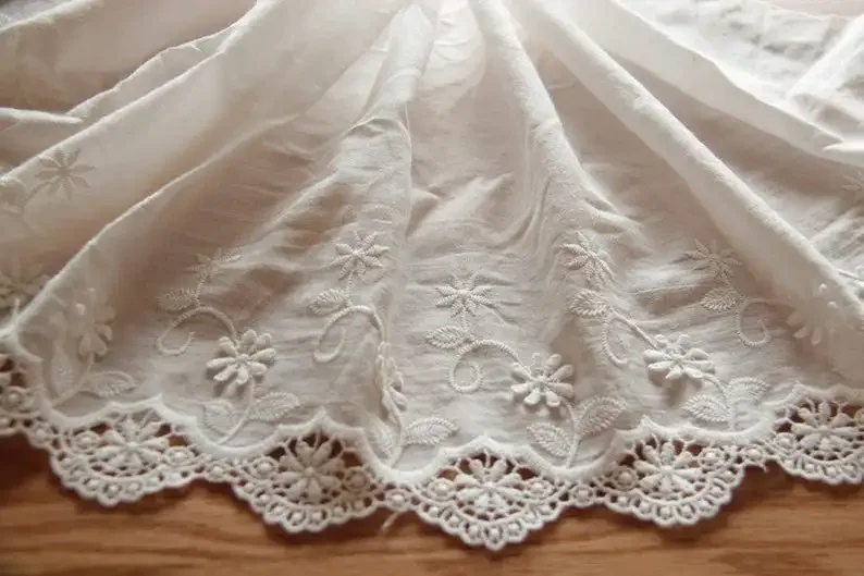 Cotton Lace Trim Off White Scalloped Trim Lace 9