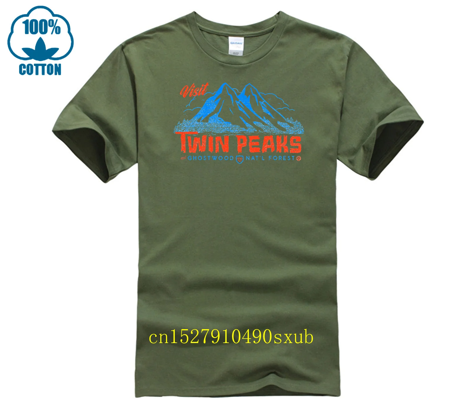 Cotton Tight Bottoming Shirt Visit Twin Peaks T Shirt David Lynch 100% Cotton Men'S men'S Anthony Davis Jersey