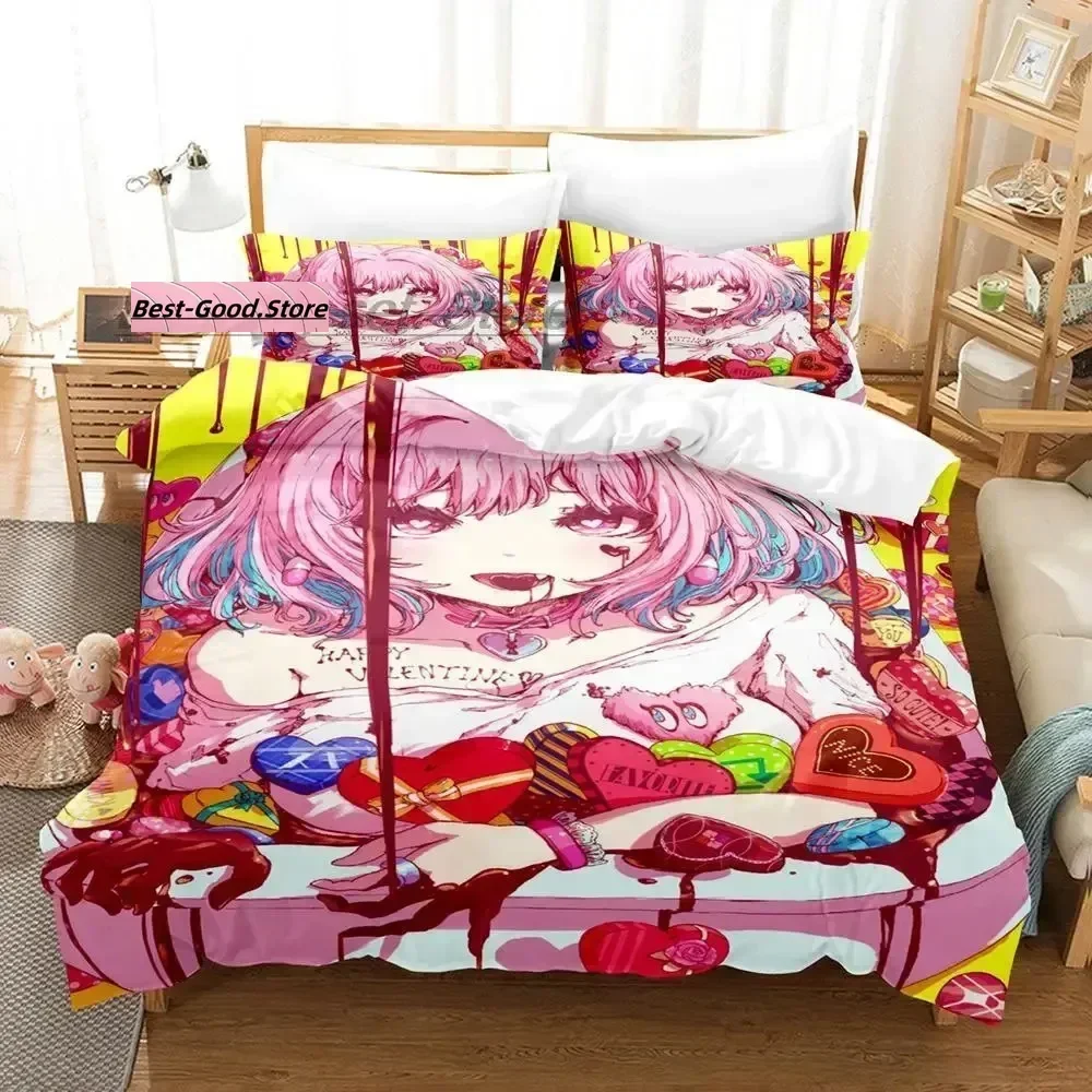 

Yumemi Riamu Bedding Set Single Twin Full Queen King Size Bed Set Aldult Kid Bedroom Duvetcover Sets 3D Anime bed sheet set