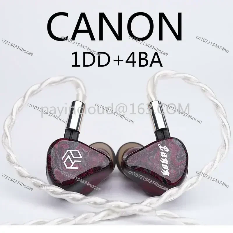 Yanyin Canon 1DD+4BA Hybrid 3 Switch Custom Hifi High-End Monitor Studio 2Pin 0.78mm Audiophile Musician Earphones Headphones