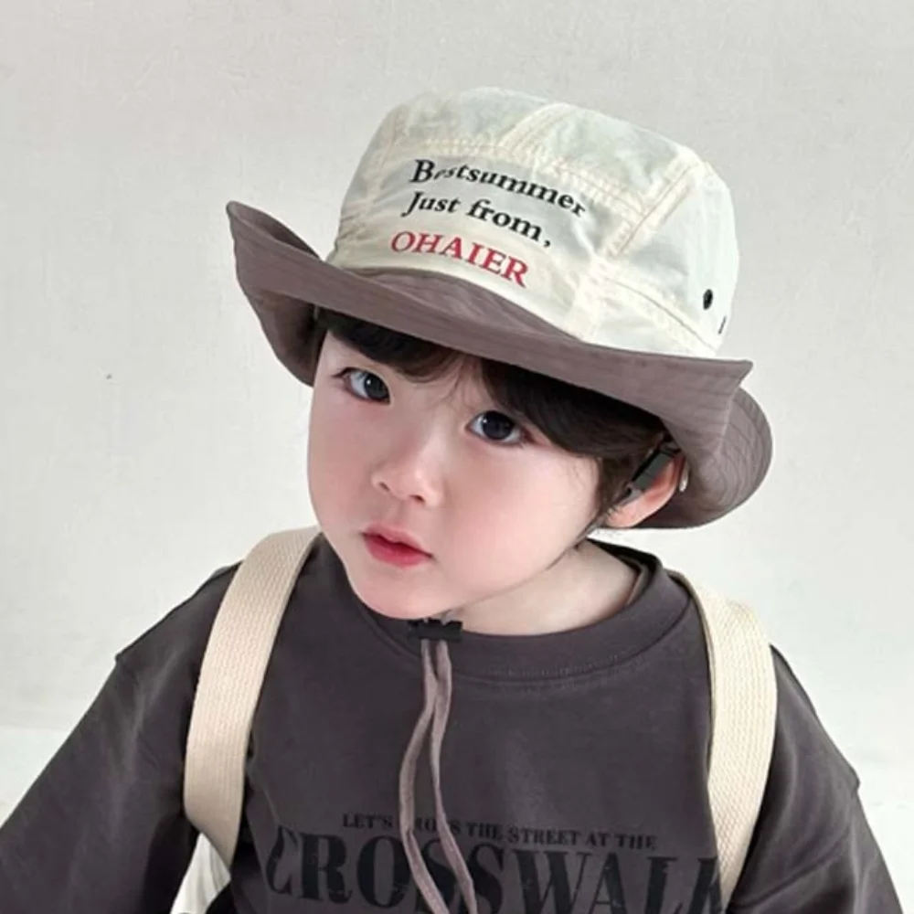 

Cute Korean Style Candy Color Bucket Cap Comfortable Breathable Summer Kid Sun Hat Anti-UV Thin Quick-dry Fisherman Hat Beach