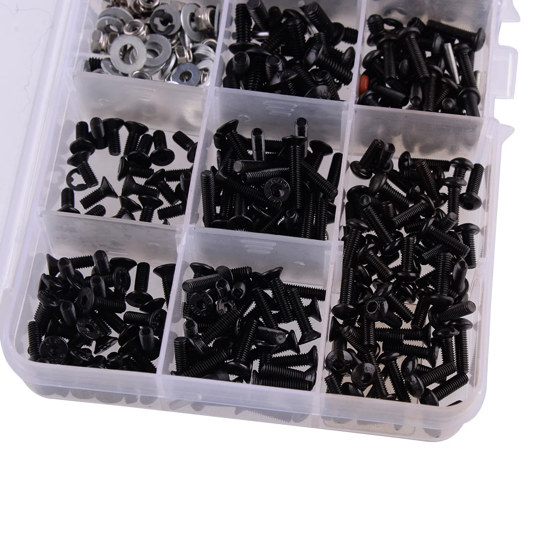 LETAOSK 500Pcs/Set Metal Screws Box Kit Repair Tool Fit for 1:10 RC Crawler Car HSP SCx10 Traxxas TRX4