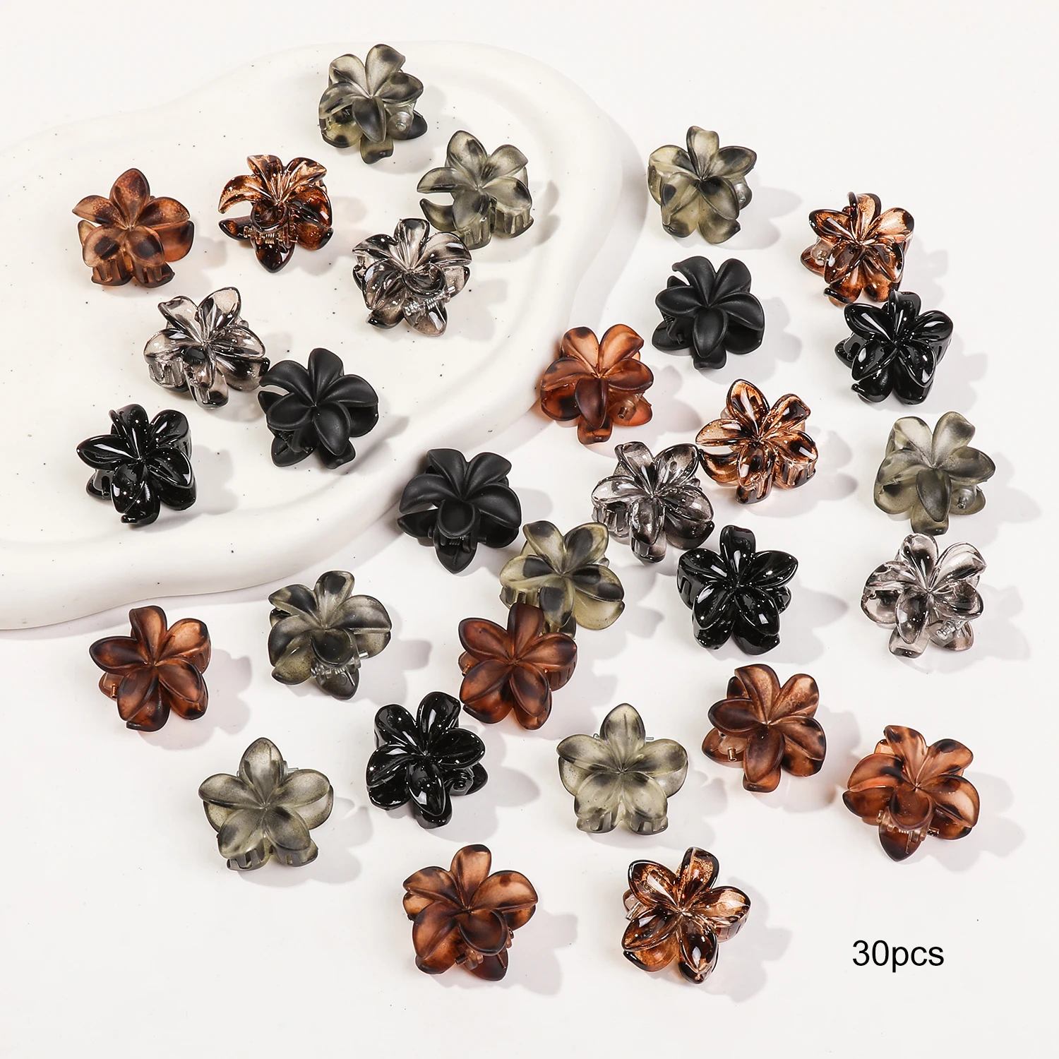 12/24/Pcs Mini Flower Hair Claw Clips Pack for Women Girl Cute Hair Accessories Creaseless Styling for Bangs Tiny Hair Styling