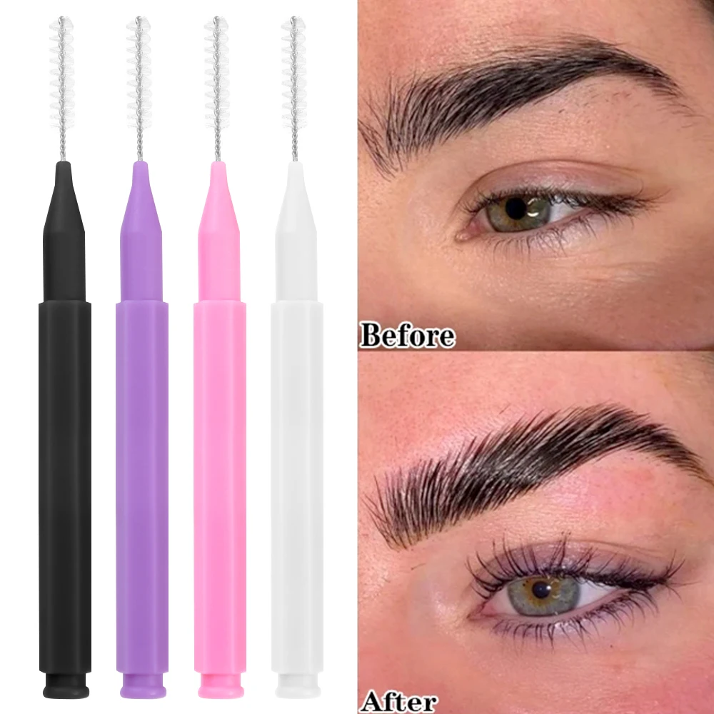 10/50PS Tragbare Mini Augenbraue Pinsel Einweg Wimpern Stirn Lifting Pinsel Applikatoren Lash Verlängerung Kamm Schönheit Make-Up-Tools – Detail 2