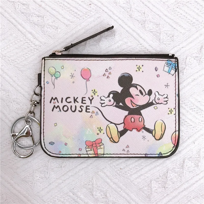 Disney Bags Mickey Mouse Coin Purses Minnie Card Holder Donald Duck Cute Wallet Daisy Coin Purses Keychains Ring