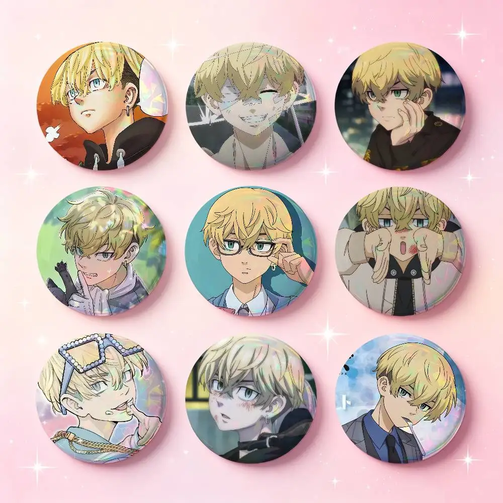 Matsuno Chifuyu Anime Figure Badges Button Round Creative Pin Brooch Badge Bag Decor Accessories Fans Collect Friends Gifts