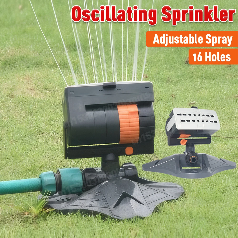 Lawn Sprinkler Garden Sprinkler Automatic 180° Rotation Adjustable Large Area Yard Sprinkler System Swing Sprayer for Home Farm