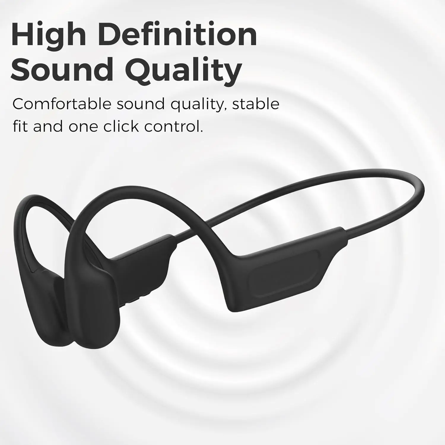 Beengeleidingsoortelefoon, open oortelefoon met microfoon, premium luidspreker Bluetooth-oortelefoon, IPX6 waterdichte sportoortelefoon,