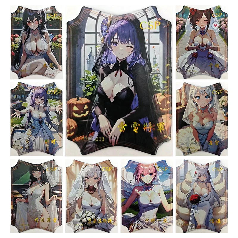 أنيمي آلهة قصة نادرة SSP CSP تحصيل بطاقة Taiho Keqing رايدن شوغون نامي جانيو لينيت لعب للأولاد هدية عيد ميلاد #3