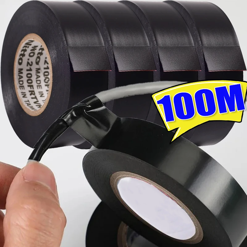 High-temperature Insulation Tape Resistant Black Flame Retardant Electrical Tape Insulating Adhesive for Industrial Household
