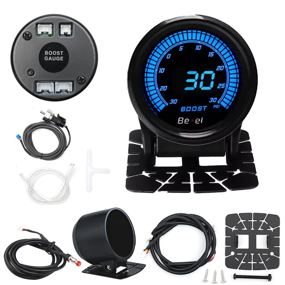 HA Zubehör 2 Zoll 52mm Digitales Auto-Messgerät 10-Farben Öldruck Turbo Boost EGT Abgastemperatur Drehzahlmesser Wasser- und Öltemperatur – Detail 19
