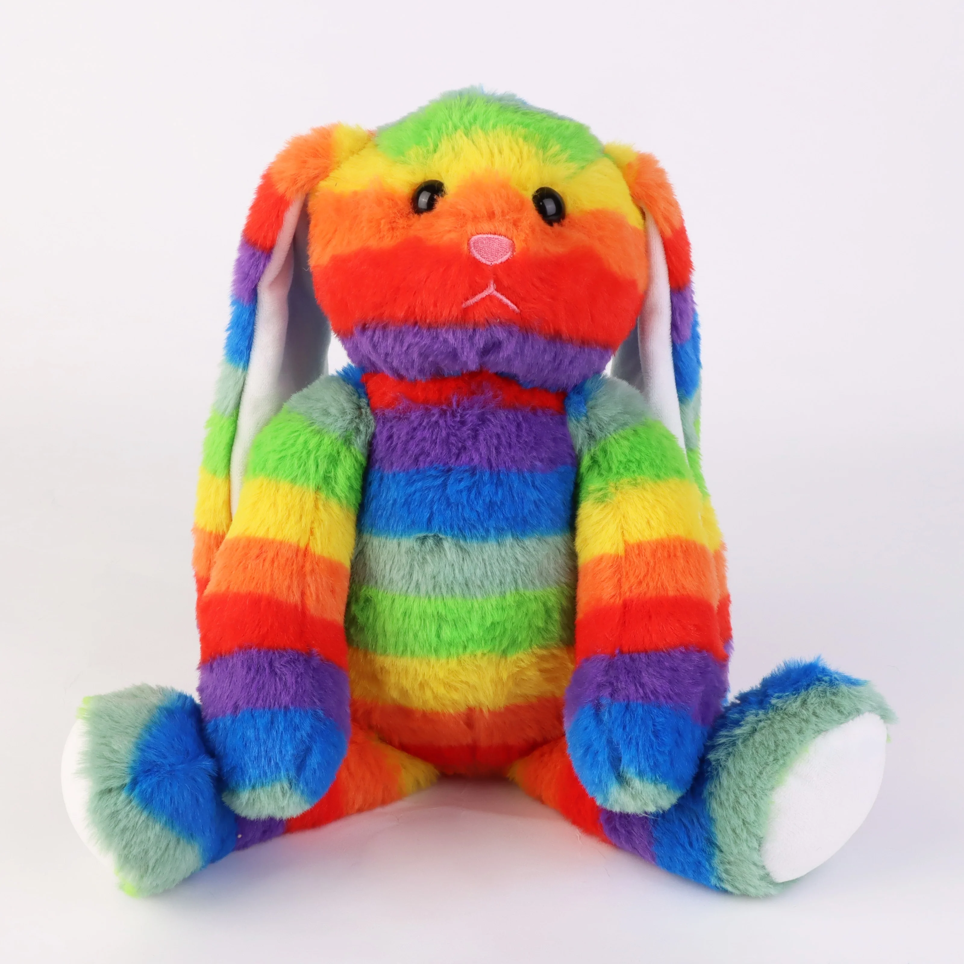 لعبة أرنب عيد الفصح كاواي القطيفة مع آذان طويلة دمية حيوانات محشوة ملونة رمي وسادة عيد الفصح وعيد الحب