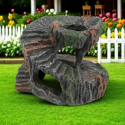 

1Pcs Reptile Basking Platform Resin Tortoise Climbing Terrace for Aquarium Fish Tank Decor Natural Style Hiding Cave Aquatic