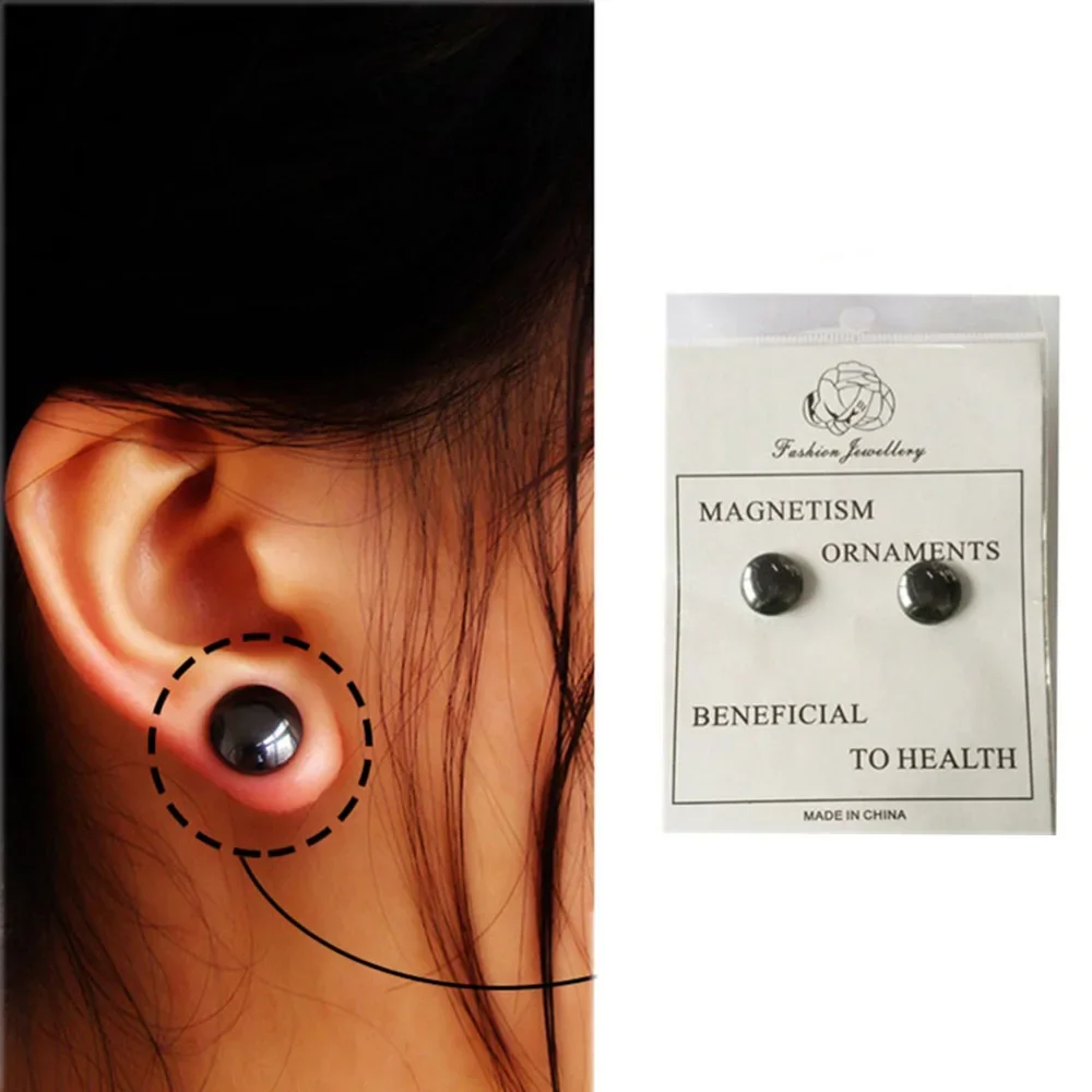 1 Pair Magnetic  Earrings Lose Weight Magnetic Health Jewelry Acupoints Earring Magnetic Therapy