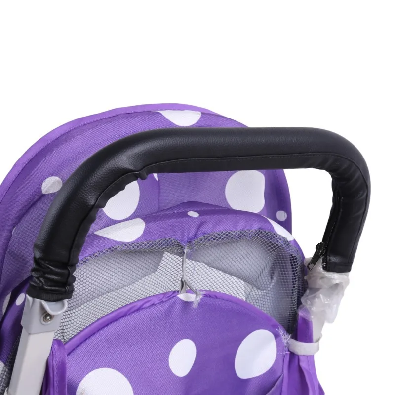 Baby Stroller Accessories Armrests Cover PU Leather Zipper Universal Protective Case Cover Pram Armrest Handle Covers