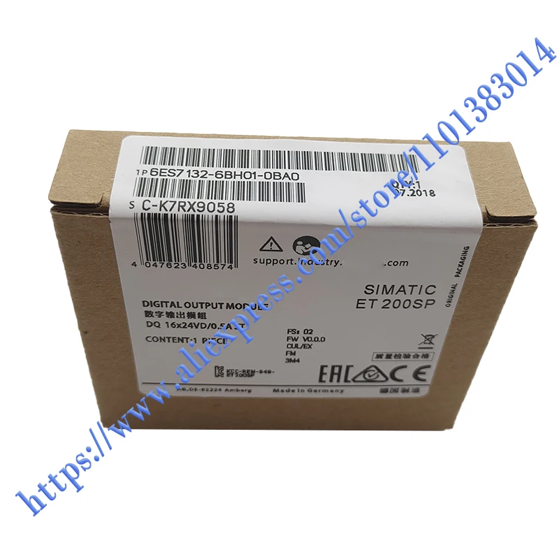 100%НОВЫЙ ОРИГИНАЛ Гарантия 1 год 6ES7132-6BH01-0BA0 6ES7 132-6BH01-0BA0 Модуль цифрового ввода.
