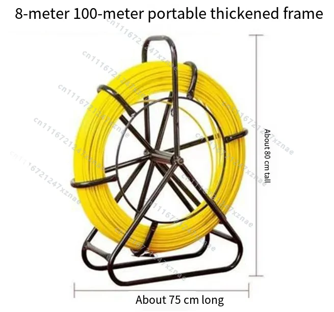 Fish Tape Electric Wire Power Cable Puller Machine Pulling Puller Guide，LT New 8mm 100m Fiberglass Wire Cable Running Rod Snakes