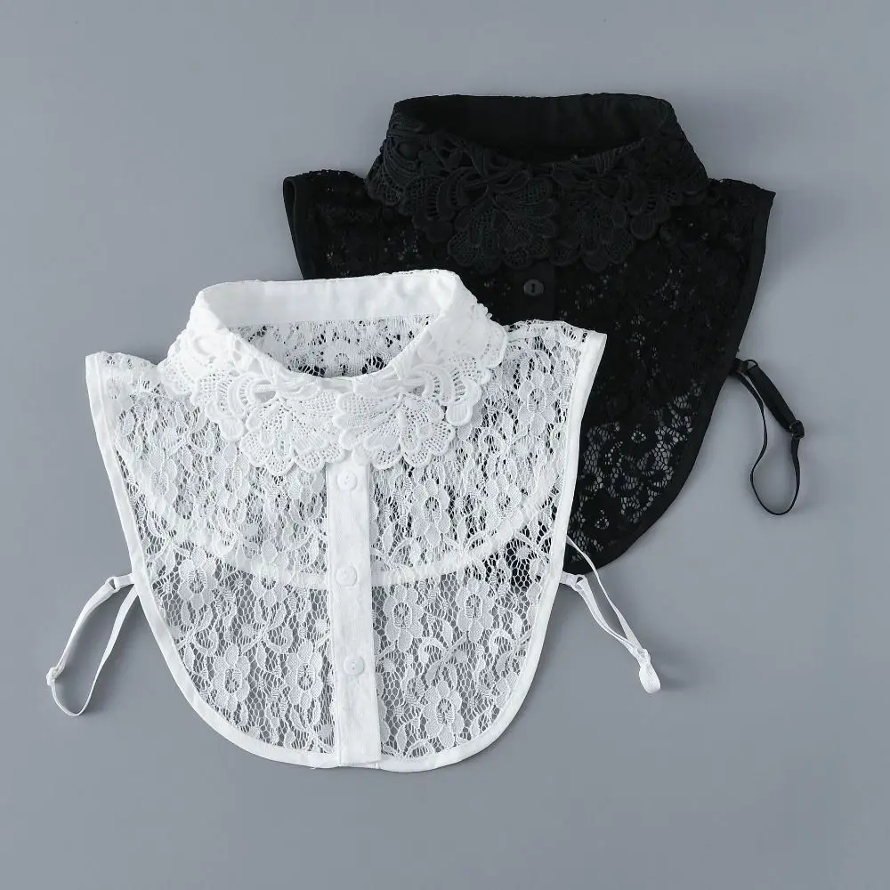 Clothes Accessory Detachable Fake Collar Lace White Black False Collar Neckline Women Girls DIY Apparel Accessories