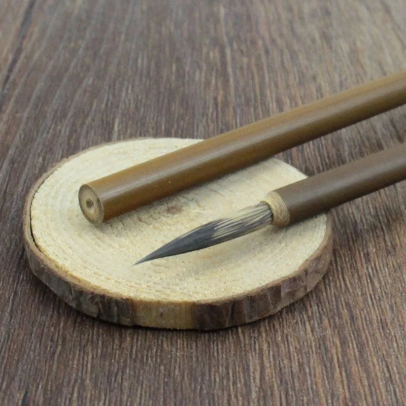 3 قطعة فرشاة الرسم الفنية الصينية القلم S M L لخط هوك الخط المائي فرش الشعر الطبيعي أدوات الرسم المهنية #3