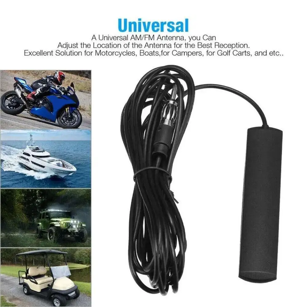 

Car Windshield AM FM Radio Antenna Signal Booster 12V Radio Accessories Car Truck Antena Universal Stereo Active Antenna V3F6