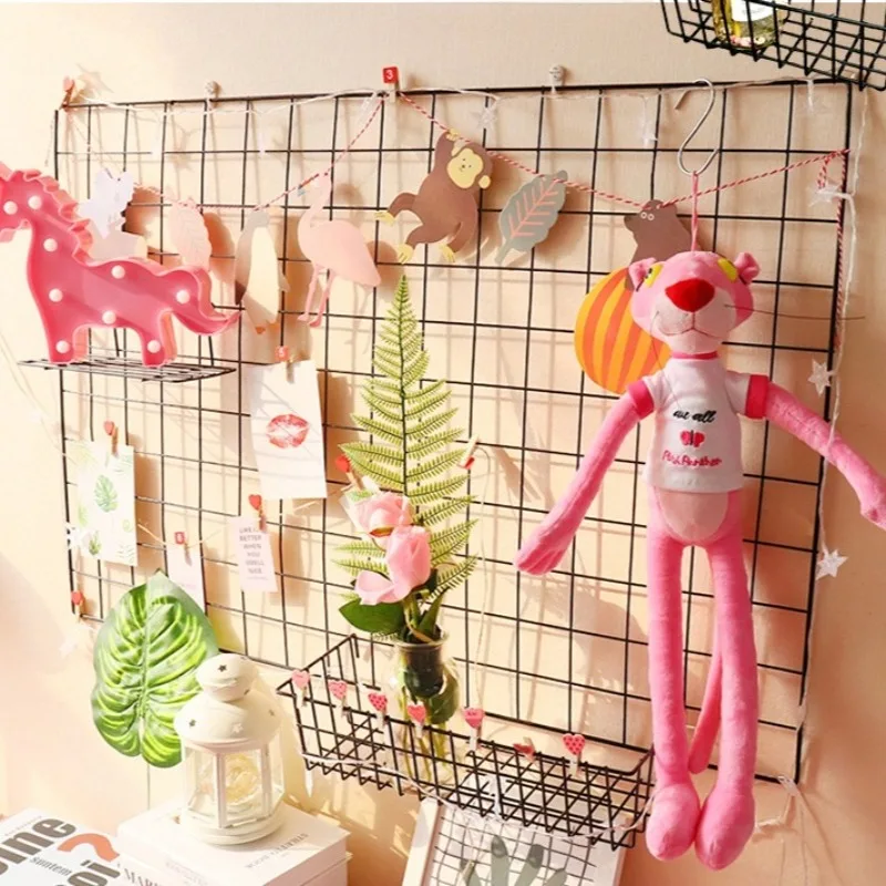 Grid Wall Decoration DIY Hanging Rack Photo Frame Postcards Wall Display Art Storage Basket Home Decor Accessories Storage Rack
