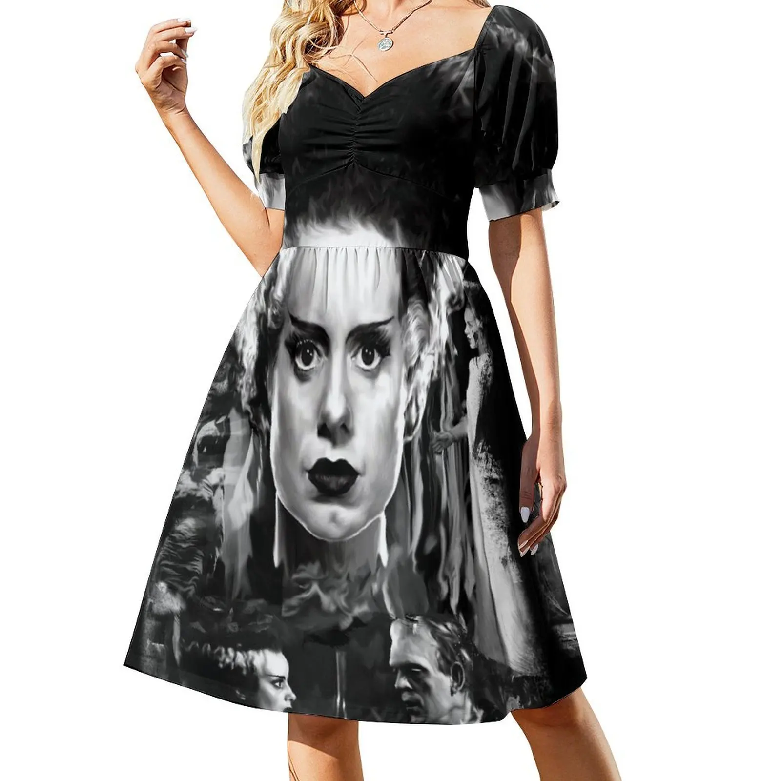 The Bride of Frankenstein Elsa Manchester Short-Sleeved Dress Women's skirt long sleeve dresses summer dresses womens 2025