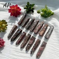 1PC Natural Crystal Glaucophane Point Wand Healing Blue Amphibole Gem Energy Ore Mineral Crafts Home Decoration Gift