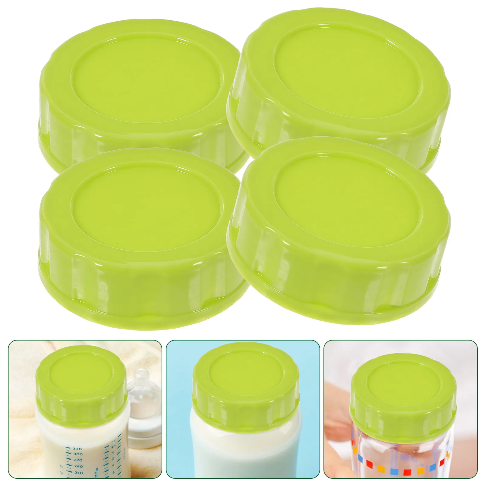 

Reusable Bottle Caps Sealing Glass Milk Bottles Leak Proof Safe Durable Baby Accessories Wide Application Home Decor