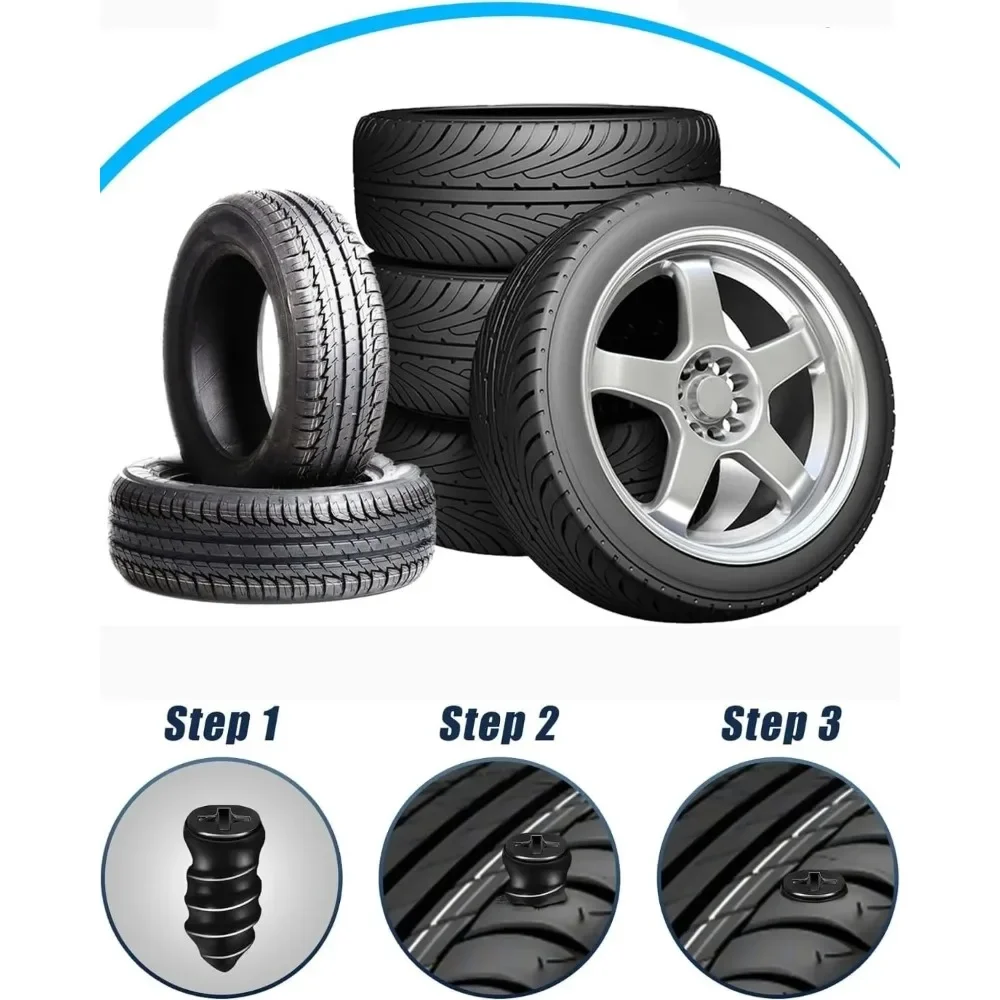 

Rubber Tire Repair Nails - Self-Service Puncture Screws for Cars, Motorcycles, Trucks, Bikes Quick Fix Vacuum Tire Repair Studs