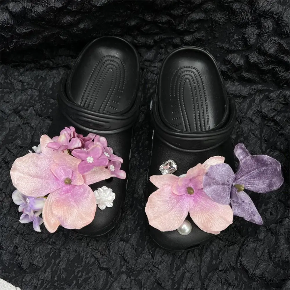 

Sandals Decorations Flower Shoe Accessories Removable DIY Shoe Buckle Butterfly Orchid Shoes Charms Vacation Style