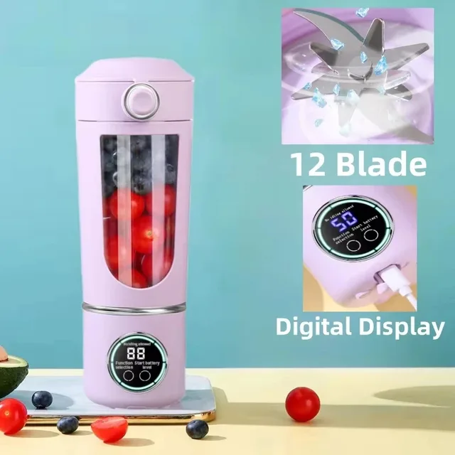 New Portable Juice Maker Blender for Shakes Smoothies 700ML Multiple Colors 12-Blades Fast Mixing 2 In 1 Blender Bottle Juicer 2 New Portable Juice Maker Blender for Shakes Smoothies 700ML Multiple Colors 12-Blades Fast Mixing 2 In 1 Blender Bottle Juicer 2