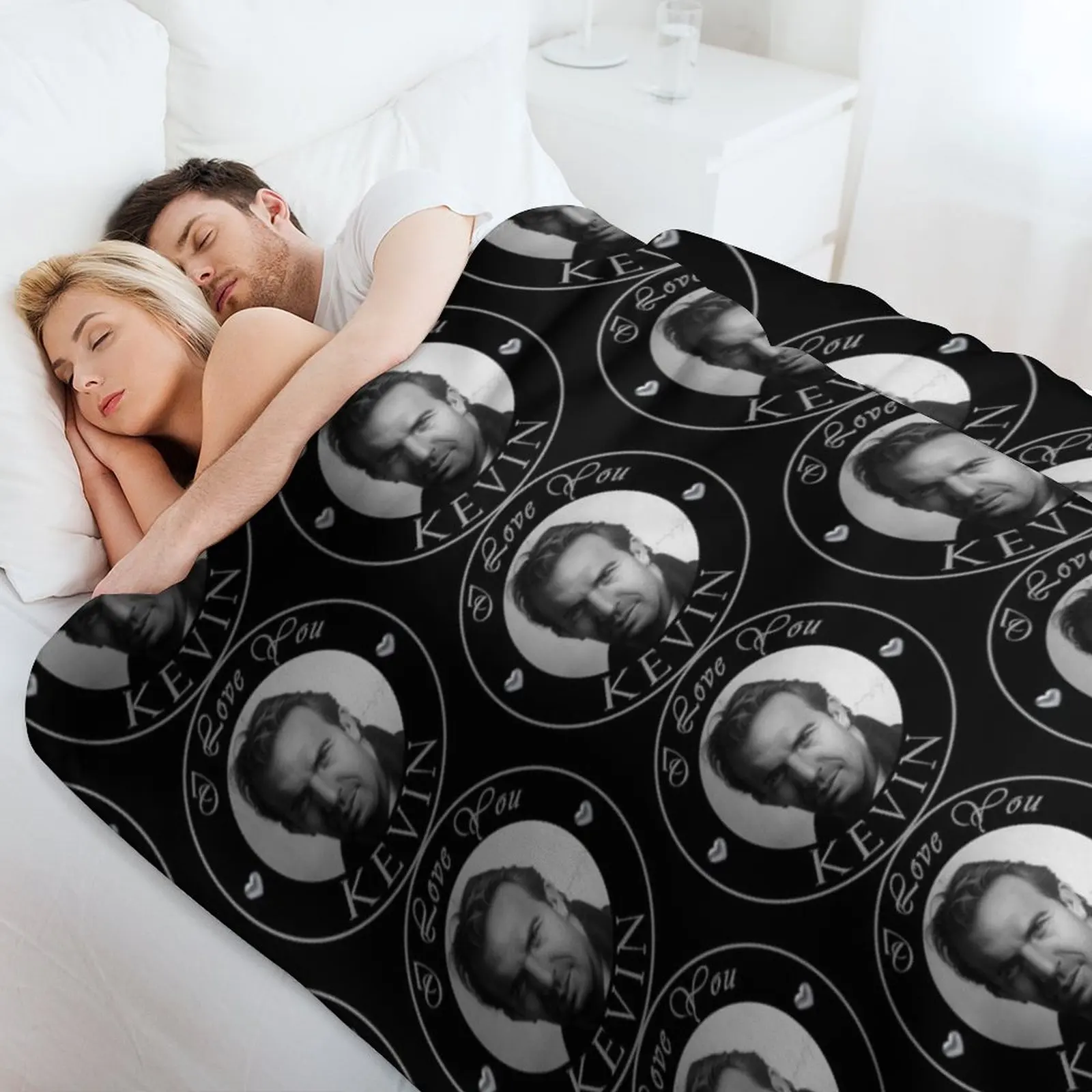 أنا أحبك كيفن رمي بطانية فضفاضة ناعمة بطانية الشاطئ #4