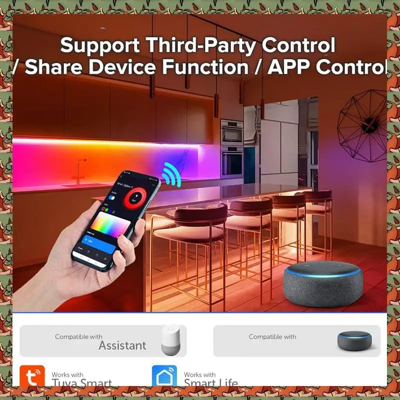 

ABLQ LED Controller RGB Light Strip Controller TUYA Smart Life APP Control Dimmer Light Strip Controller RGBCCT