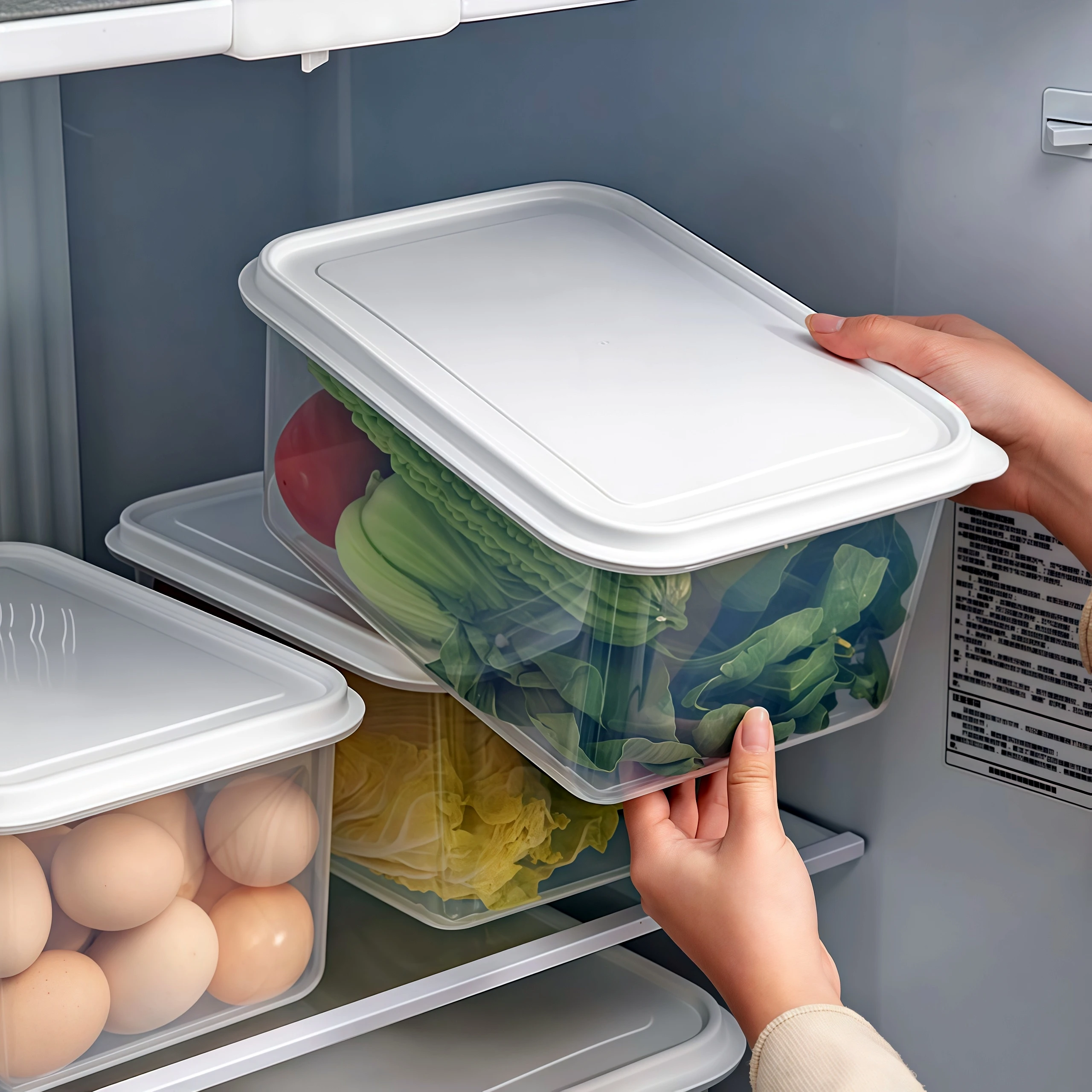 

Food ade Freezer Meat Storage Box Refrigerator Organization Subpaage Microwave Se Preservation Container Rectangular Pl...