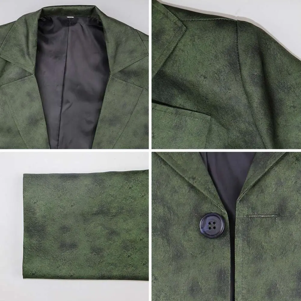 Juego Disco Elysium Cosplay Harrier Du Bois verde Top corbata tela fiesta disfraz juego de rol disfraz de Halloween traje de Carnaval trajes