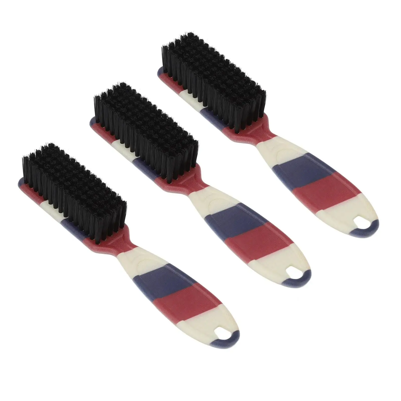 Barba macia Fade Brush com alça ergonômica, Padrão Listrado para Cabeleireiro, Limpeza do salão