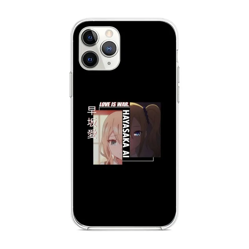 Love is War Hayasaka Phone Case for iPhone 14 13 12 11 XS X 8 7 6 Plus Mini Pro Max SE 2022 Clear Phone Cover Funda