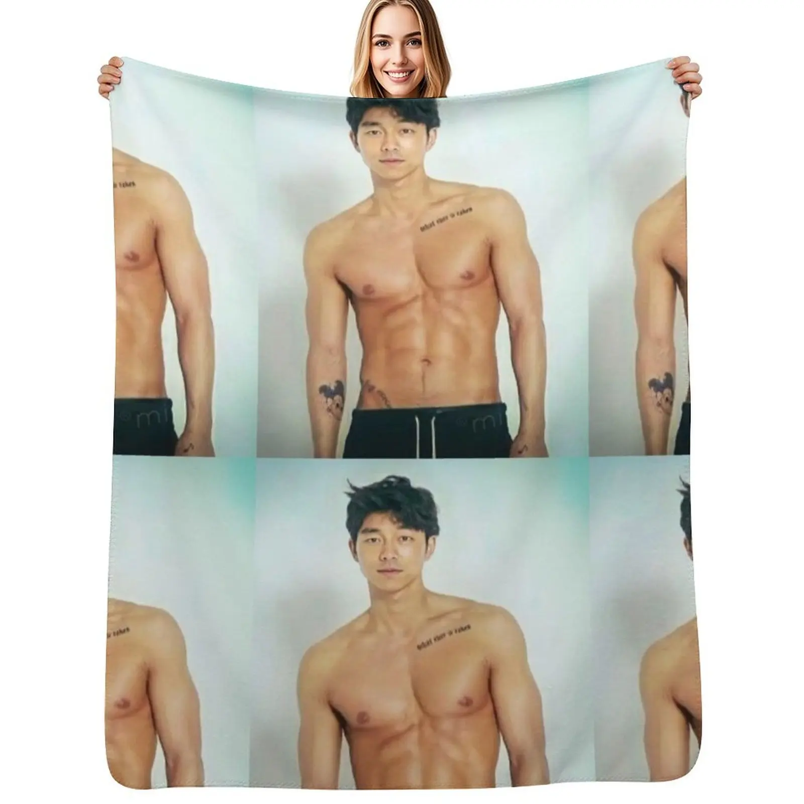 

Gong Yoo shirtless Throw Blanket manga Blankets Sofas Of Decoration Multi-Purpose Thins Blankets