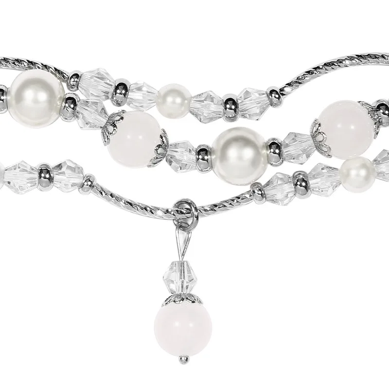 Jewelry Strap For Xiaomi Mi Band 7 6 5 4 3 Elastic Beaded Bracelet Wristband For mi band 6 5 Women Wristband Mi Band 4 3 correa