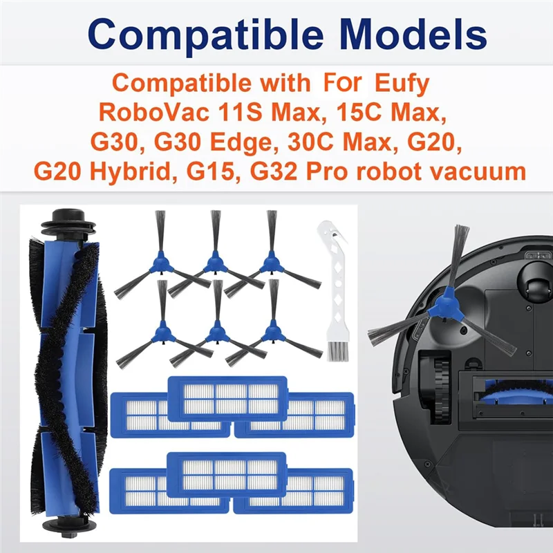 

IALJ-Accessories For Eufy Robovac 11S Max, 15C Max, G30, G30 Edge, 30C Max, G20, G20 Hybrid, G15, G32 Pro Robot Vacuum Parts