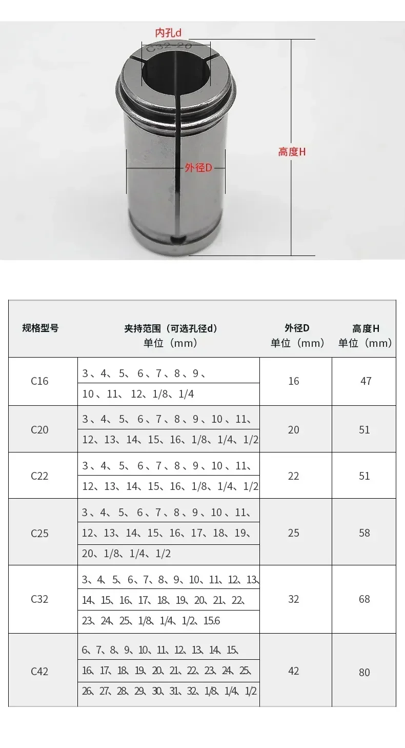 C32 collet BT30 BT40 SC C16 C20 C25 C32 C42 powerful Chuck Tool Powerful Milling cutter Strong Power collet Chuck